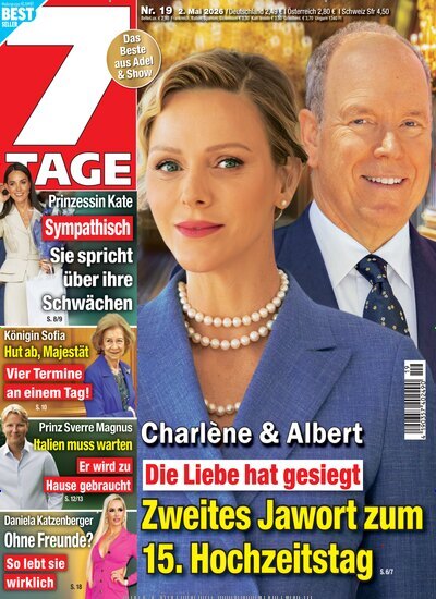 Titelbild der Ausgabe 19/2026 von Sieben Tage. Diese Zeitschrift und viele weitere Frauenzeitschriften als Abo oder epaper bei United Kiosk online kaufen.