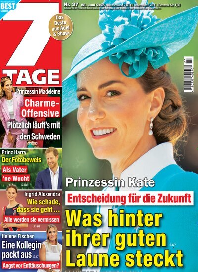 Titelbild der Ausgabe 27/2025 von Sieben Tage. Diese Zeitschrift und viele weitere Frauenzeitschriften als Abo oder epaper bei United Kiosk online kaufen.