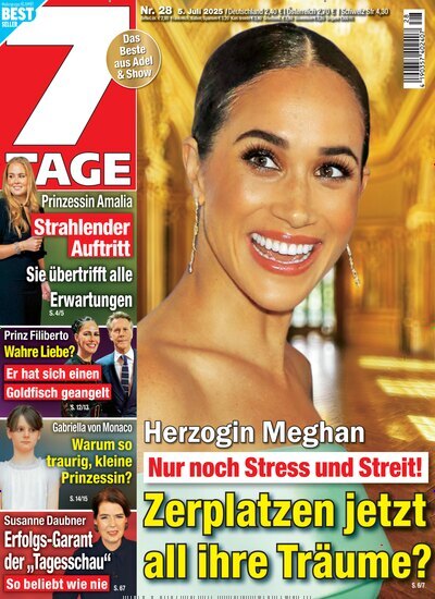 Titelbild der Ausgabe 28/2025 von Sieben Tage. Diese Zeitschrift und viele weitere Frauenzeitschriften als Abo oder epaper bei United Kiosk online kaufen.