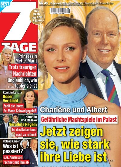 Titelbild der Ausgabe 34/2025 von Sieben Tage. Diese Zeitschrift und viele weitere Frauenzeitschriften als Abo oder epaper bei United Kiosk online kaufen.