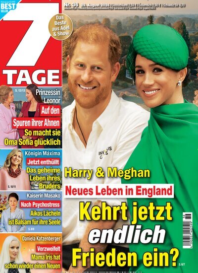 Titelbild der Ausgabe 36/2026 von Sieben Tage. Diese Zeitschrift und viele weitere Frauenzeitschriften als Abo oder epaper bei United Kiosk online kaufen.