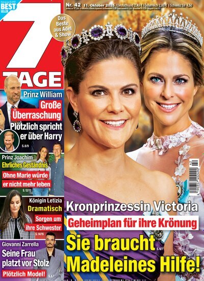 Titelbild der Ausgabe 42/2025 von Sieben Tage. Diese Zeitschrift und viele weitere Frauenzeitschriften als Abo oder epaper bei United Kiosk online kaufen.