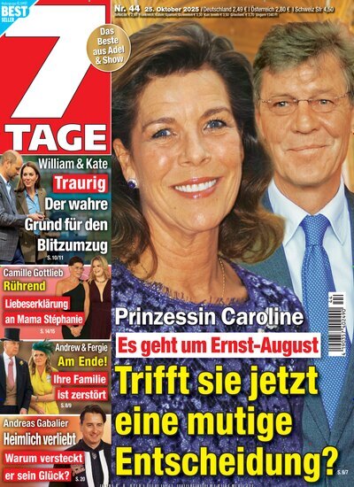 Titelbild der Ausgabe 44/2025 von Sieben Tage. Diese Zeitschrift und viele weitere Frauenzeitschriften als Abo oder epaper bei United Kiosk online kaufen.