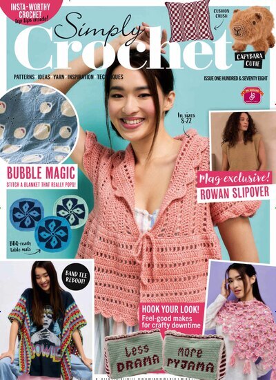 Titelbild der Ausgabe 8/2026 von Simply Crochet. Diese Zeitschrift und viele weitere Modemagazine und DIY-Magazine als Abo oder epaper bei United Kiosk online kaufen.