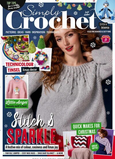 Titelbild der Ausgabe 169/2025 von Simply Crochet. Diese Zeitschrift und viele weitere Modemagazine und DIY-Magazine als Abo oder epaper bei United Kiosk online kaufen.
