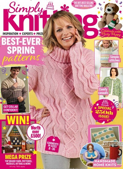 Titelbild der Ausgabe 5/2024 von Simply Knitting. Diese Zeitschrift und viele weitere Modemagazine und DIY-Magazine als Abo oder epaper bei United Kiosk online kaufen.