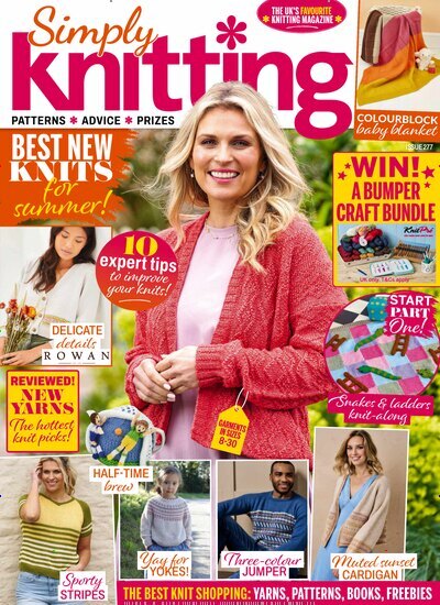 Titelbild der Ausgabe 6/2026 von Simply Knitting. Diese Zeitschrift und viele weitere Modemagazine und DIY-Magazine als Abo oder epaper bei United Kiosk online kaufen.