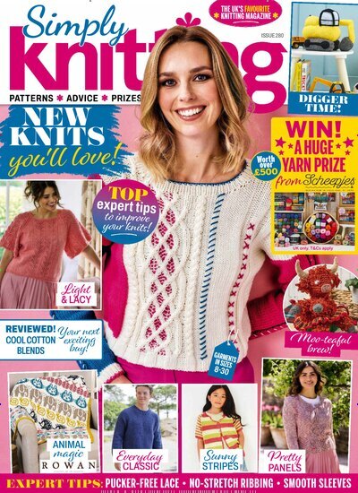 Titelbild der Ausgabe 9/2026 von Simply Knitting. Diese Zeitschrift und viele weitere Modemagazine und DIY-Magazine als Abo oder epaper bei United Kiosk online kaufen.