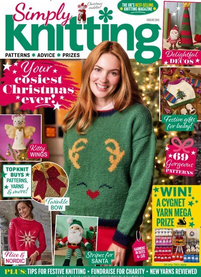 Titelbild der Ausgabe 12/2026 von Simply Knitting. Diese Zeitschrift und viele weitere Modemagazine und DIY-Magazine als Abo oder epaper bei United Kiosk online kaufen.