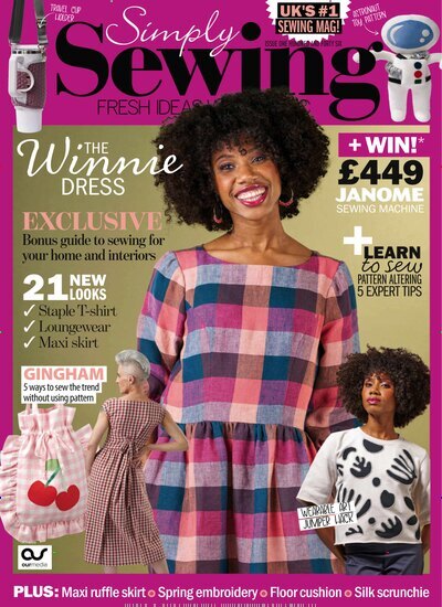 Titelbild der Ausgabe 4/2026 von Simply Sewing. Diese Zeitschrift und viele weitere Modemagazine und DIY-Magazine als Abo oder epaper bei United Kiosk online kaufen.