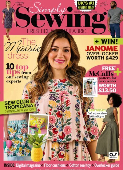 Titelbild der Ausgabe 5/2025 von Simply Sewing. Diese Zeitschrift und viele weitere Modemagazine und DIY-Magazine als Abo oder epaper bei United Kiosk online kaufen.