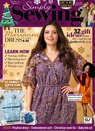 Titelbild der Ausgabe 12/2025 von Simply Sewing. Diese Zeitschrift und viele weitere Modemagazine und DIY-Magazine als Abo oder epaper bei United Kiosk online kaufen.