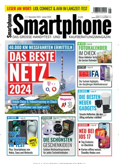 Titelbild der Ausgabe 5/2023 von Smartphone. Diese Zeitschrift und viele weitere Audiomagazine, Filmmagazine und Fotozeitschriften als Abo oder epaper bei United Kiosk online kaufen.
