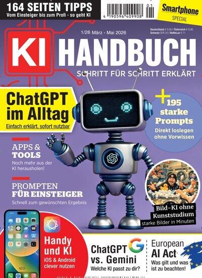 Titelbild der Ausgabe 1/2026 von Smartphone Special. Diese Zeitschrift und viele weitere Audiomagazine, Filmmagazine und Fotozeitschriften als Abo oder epaper bei United Kiosk online kaufen.