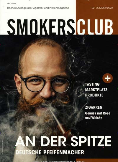 Titelbild der Ausgabe 2/2022 von Smokers Club. Diese Zeitschrift und viele weitere Lifestylemagazine und Peoplemagazine als Abo oder epaper bei United Kiosk online kaufen.