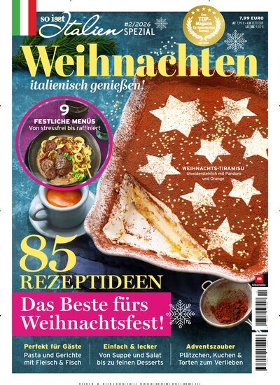 Titelbild der Ausgabe 2/2026 von So isst Italien Spezial. Diese Zeitschrift und viele weitere Kochzeitschriften und Backzeitschriften als Abo oder epaper bei United Kiosk online kaufen.