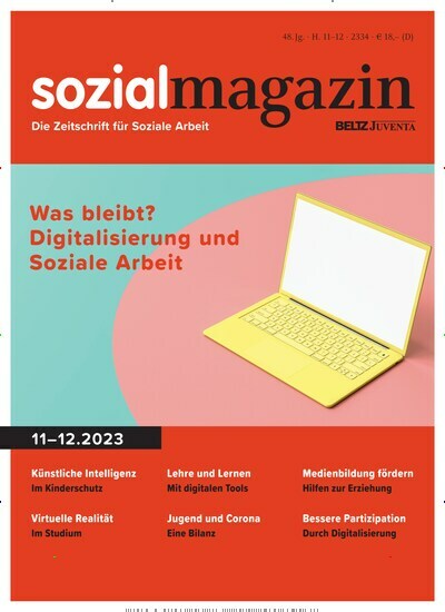 Titelbild der Ausgabe 12/2023 von sozialmagazin. Diese Zeitschrift und viele weitere Zeitschriften für Pädagogik als Abo oder epaper bei United Kiosk online kaufen.