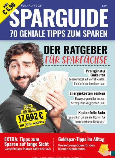 Titelbild der Ausgabe 1/2024 von Spar dich Reich!. Diese Zeitschrift und viele weitere Audiomagazine, Filmmagazine und Fotozeitschriften als Abo oder epaper bei United Kiosk online kaufen.