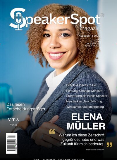 Titelbild der Ausgabe 1/2026 von SpeakerSpot Magazin. Diese Zeitschrift und viele weitere Businessmagazine als Abo oder epaper bei United Kiosk online kaufen.