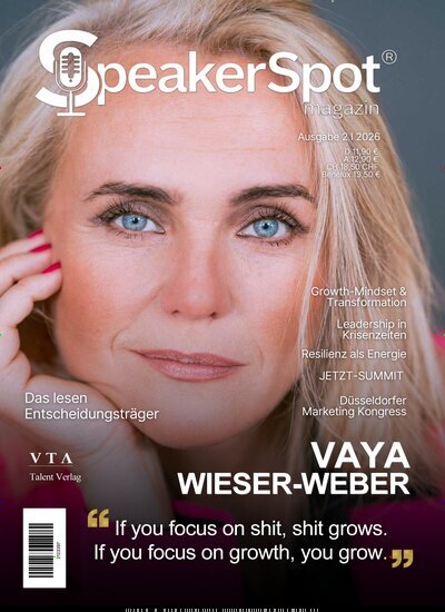 Titelbild der Ausgabe 2/2026 von SpeakerSpot Magazin. Diese Zeitschrift und viele weitere Businessmagazine als Abo oder epaper bei United Kiosk online kaufen.