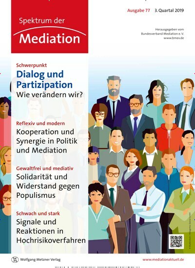 Titelbild der Ausgabe 77/2019 von Spektrum der Mediation. Diese Zeitschrift und viele weitere Businessmagazine als Abo oder epaper bei United Kiosk online kaufen.