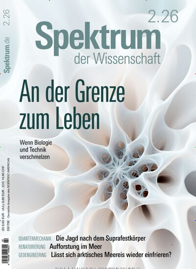 Titelbild der Ausgabe 2/2026 von Spektrum der Wissenschaft. Diese Zeitschrift und viele weitere Reisemagazine, Freizeitmagazine und Wissensmagazine als Abo oder epaper bei United Kiosk online kaufen.