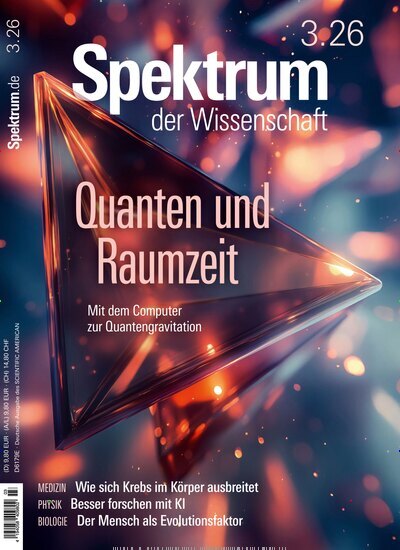 Titelbild der Ausgabe 3/2026 von Spektrum der Wissenschaft. Diese Zeitschrift und viele weitere Reisemagazine, Freizeitmagazine und Wissensmagazine als Abo oder epaper bei United Kiosk online kaufen.