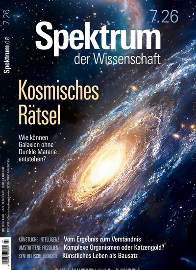 Titelbild der Ausgabe 7/2026 von Spektrum der Wissenschaft. Diese Zeitschrift und viele weitere Reisemagazine, Freizeitmagazine und Wissensmagazine als Abo oder epaper bei United Kiosk online kaufen.