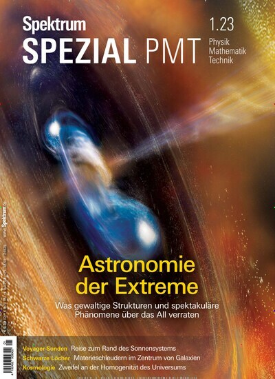 Titelbild der Ausgabe 1/2023 von Spektrum der Wissenschaft Spezial Physik, Mathematik, Technik. Diese Zeitschrift und viele weitere Reisemagazine, Freizeitmagazine und Wissensmagazine als Abo oder epaper bei United Kiosk online kaufen.