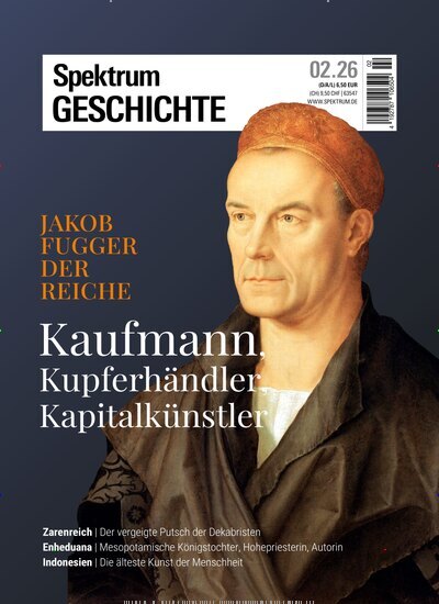 Titelbild der Ausgabe 2/2026 von Spektrum Geschichte. Diese Zeitschrift und viele weitere Reisemagazine, Freizeitmagazine und Wissensmagazine als Abo oder epaper bei United Kiosk online kaufen.