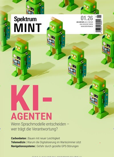 Titelbild der Ausgabe 1/2026 von Spektrum MINT. Diese Zeitschrift und viele weitere Reisemagazine, Freizeitmagazine und Wissensmagazine als Abo oder epaper bei United Kiosk online kaufen.
