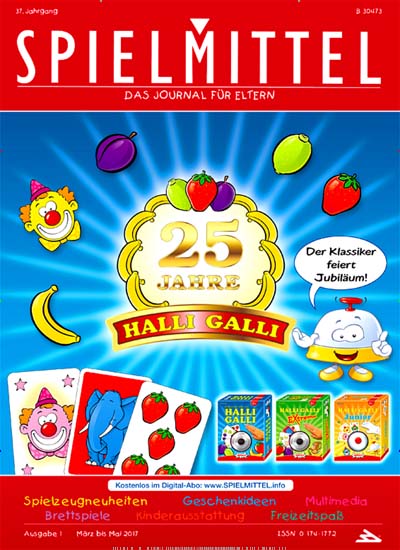 Titelbild der Ausgabe 1/2017 von Spielmittel. Diese Zeitschrift und viele weitere Elternzeitschriften und Tierzeitschriften als Abo oder epaper bei United Kiosk online kaufen.