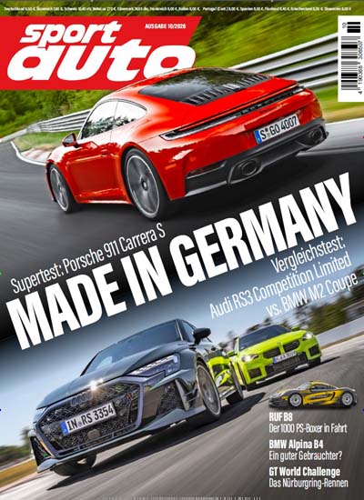 Titelbild der Ausgabe 10/2026 von Sport Auto. Diese Zeitschrift und viele weitere Automagazine und Motorradzeitschriften als Abo oder epaper bei United Kiosk online kaufen.