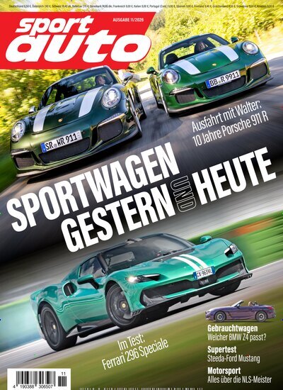 Titelbild der Ausgabe 11/2026 von Sport Auto. Diese Zeitschrift und viele weitere Automagazine und Motorradzeitschriften als Abo oder epaper bei United Kiosk online kaufen.