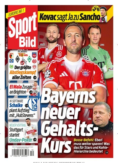 Titelbild der Ausgabe 12/2026 von Sport Bild. Diese Zeitschrift und viele weitere Sportmagazine als Abo oder epaper bei United Kiosk online kaufen.