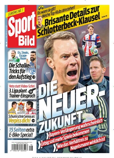 Titelbild der Ausgabe 16/2026 von Sport Bild. Diese Zeitschrift und viele weitere Sportmagazine als Abo oder epaper bei United Kiosk online kaufen.