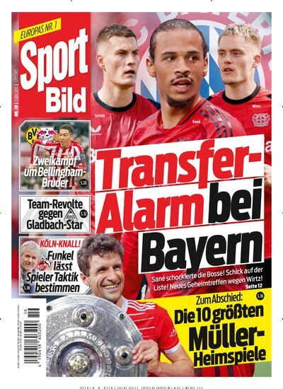 Titelbild der Ausgabe 19/2025 von Sport Bild. Diese Zeitschrift und viele weitere Sportmagazine als Abo oder epaper bei United Kiosk online kaufen.