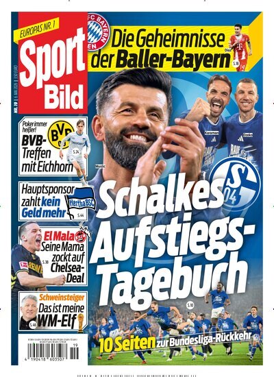 Titelbild der Ausgabe 19/2026 von Sport Bild. Diese Zeitschrift und viele weitere Sportmagazine als Abo oder epaper bei United Kiosk online kaufen.