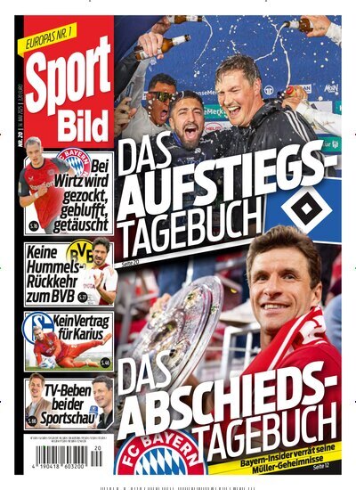 Titelbild der Ausgabe 20/2025 von Sport Bild. Diese Zeitschrift und viele weitere Sportmagazine als Abo oder epaper bei United Kiosk online kaufen.