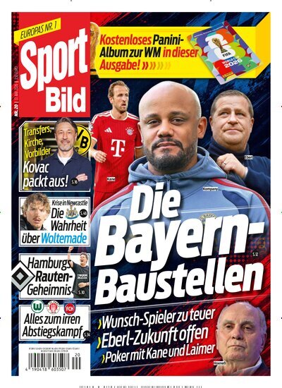 Titelbild der Ausgabe 20/2026 von Sport Bild. Diese Zeitschrift und viele weitere Sportmagazine als Abo oder epaper bei United Kiosk online kaufen.