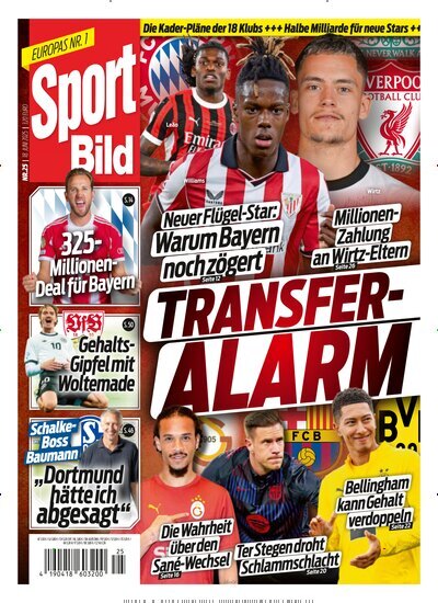 Titelbild der Ausgabe 25/2025 von Sport Bild. Diese Zeitschrift und viele weitere Sportmagazine als Abo oder epaper bei United Kiosk online kaufen.