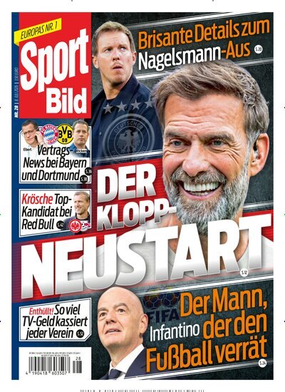 Titelbild der Ausgabe 28/2026 von Sport Bild. Diese Zeitschrift und viele weitere Sportmagazine als Abo oder epaper bei United Kiosk online kaufen.