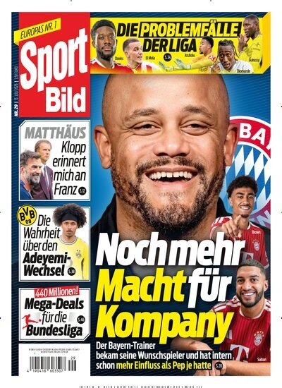 Titelbild der Ausgabe 29/2026 von Sport Bild. Diese Zeitschrift und viele weitere Sportmagazine als Abo oder epaper bei United Kiosk online kaufen.