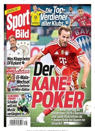 Titelbild der Ausgabe 31/2026 von Sport Bild. Diese Zeitschrift und viele weitere Sportmagazine als Abo oder epaper bei United Kiosk online kaufen.