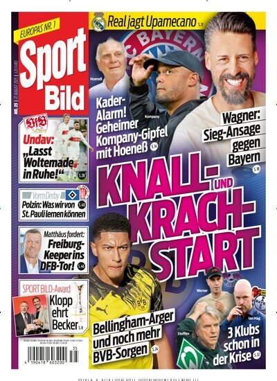 Titelbild der Ausgabe 35/2025 von Sport Bild. Diese Zeitschrift und viele weitere Sportmagazine als Abo oder epaper bei United Kiosk online kaufen.