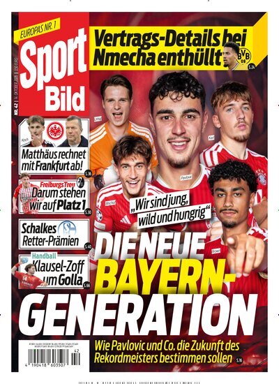 Titelbild der Ausgabe 42/2026 von Sport Bild. Diese Zeitschrift und viele weitere Sportmagazine als Abo oder epaper bei United Kiosk online kaufen.