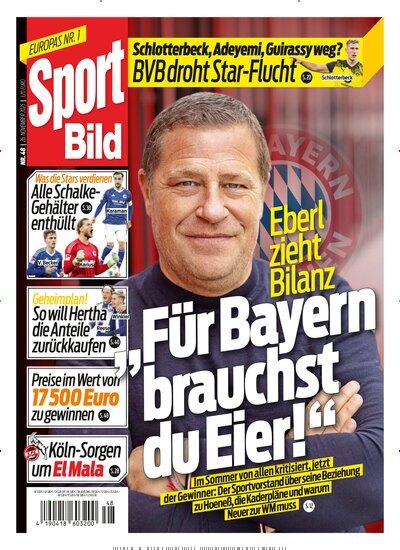 Titelbild der Ausgabe 48/2025 von Sport Bild. Diese Zeitschrift und viele weitere Sportmagazine als Abo oder epaper bei United Kiosk online kaufen.