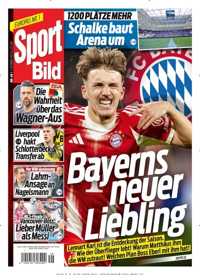 Titelbild der Ausgabe 49/2025 von Sport Bild. Diese Zeitschrift und viele weitere Sportmagazine als Abo oder epaper bei United Kiosk online kaufen.