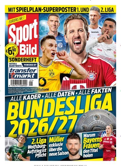 Titelbild der Ausgabe 1/2026 von Sport Bild Sonderheft Fussball Bundesliga. Diese Zeitschrift und viele weitere Sportmagazine als Abo oder epaper bei United Kiosk online kaufen.