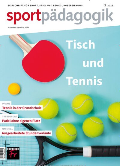 Titelbild der Ausgabe 2/2026 von sportpädagogik. Diese Zeitschrift und viele weitere Zeitschriften für Pädagogik als Abo oder epaper bei United Kiosk online kaufen.